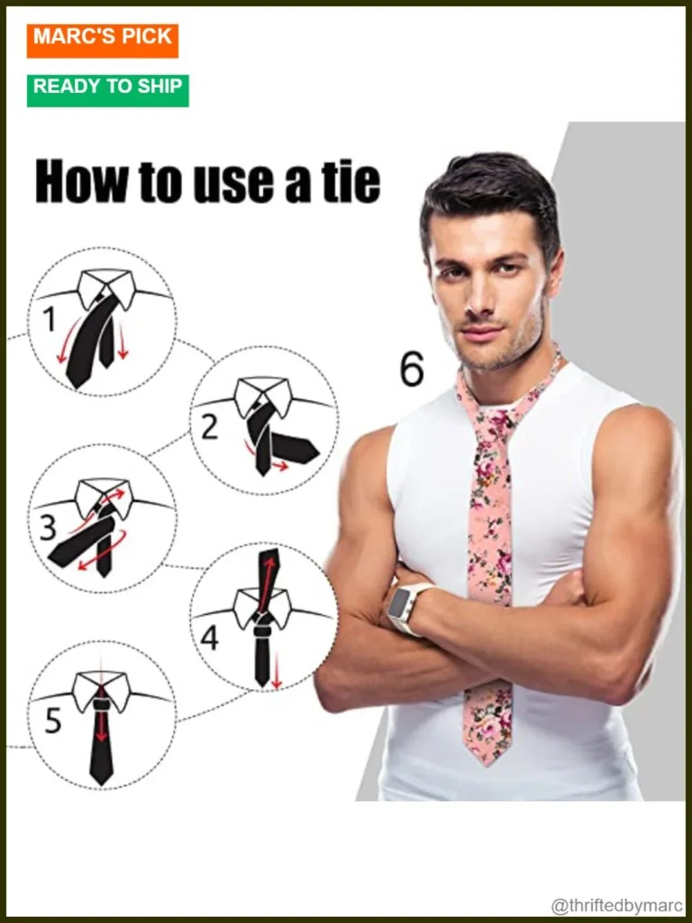 12 Floral Cotton Ties for Men with Pocket Squares